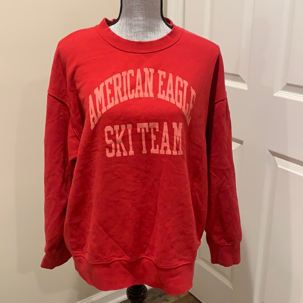 American Eagle Ski Team Red Crewneck